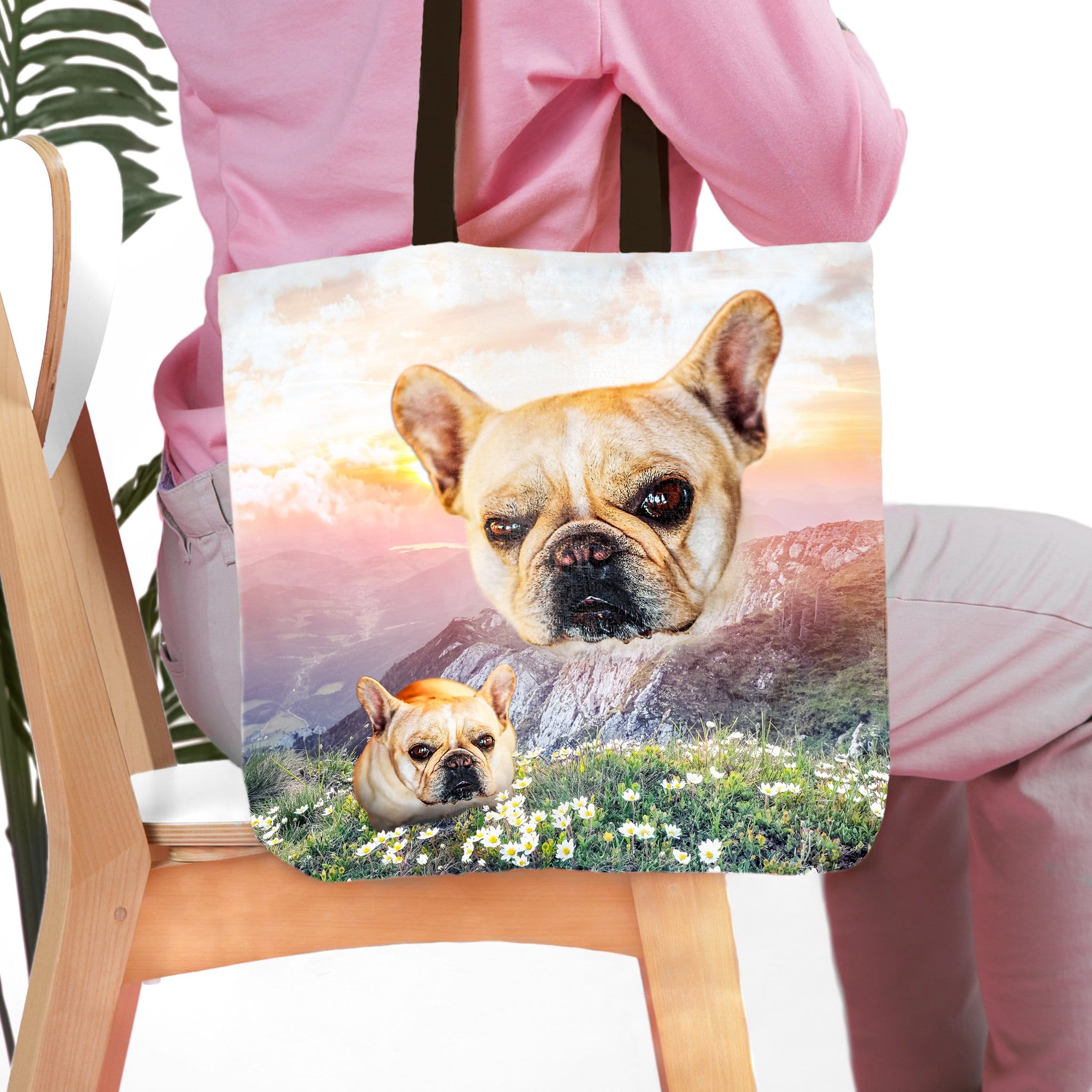 &#39;Majestic Mountain Valley&#39; Personalized Pet Tote Bag