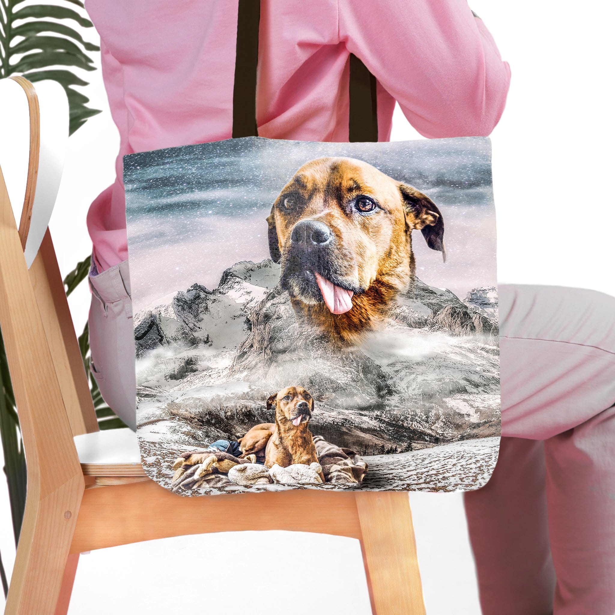 &#39;Majestic Snowy Mountain&#39; Personalized Pet Tote Bag