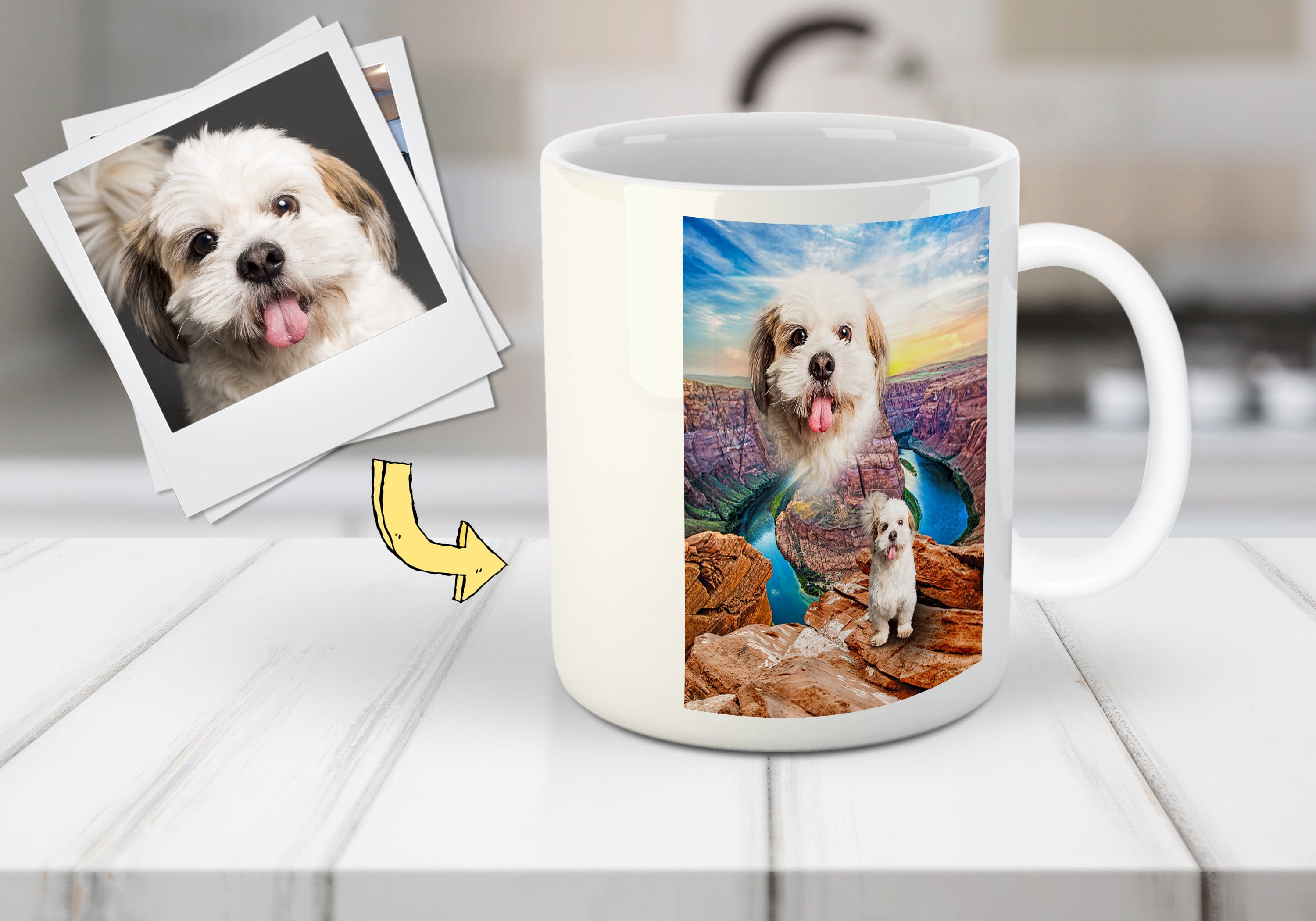 &#39;Majestic Canyon&#39; Personalized Pet Mug