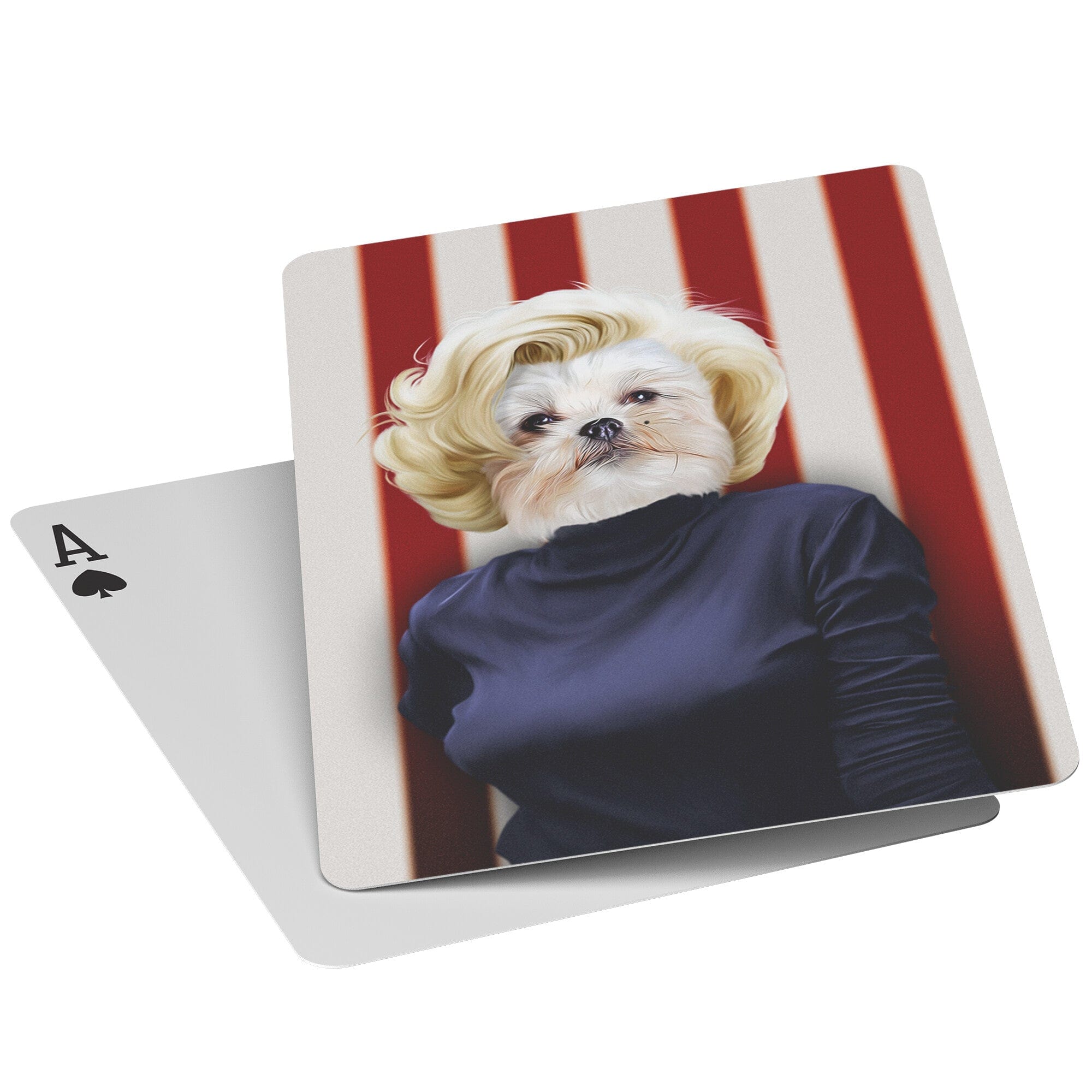 &#39;Marilyn Monpaw&#39; Personalized Pet Playing Cards