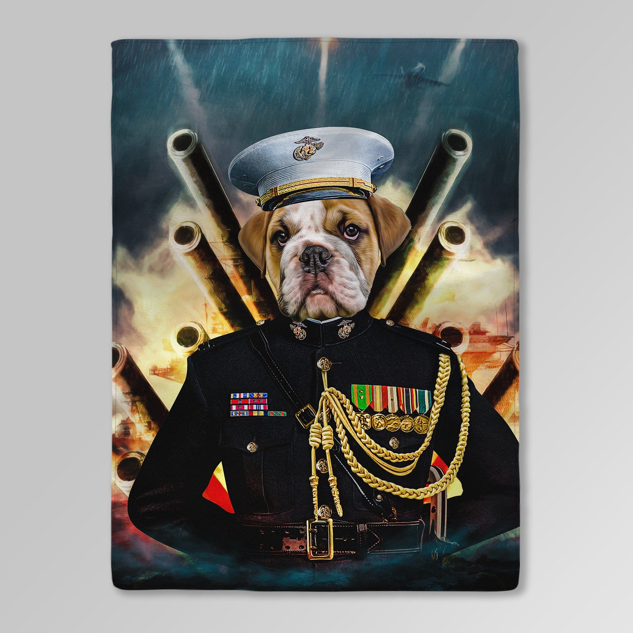 Manta personalizada para mascotas &#39;The Marine&#39; 