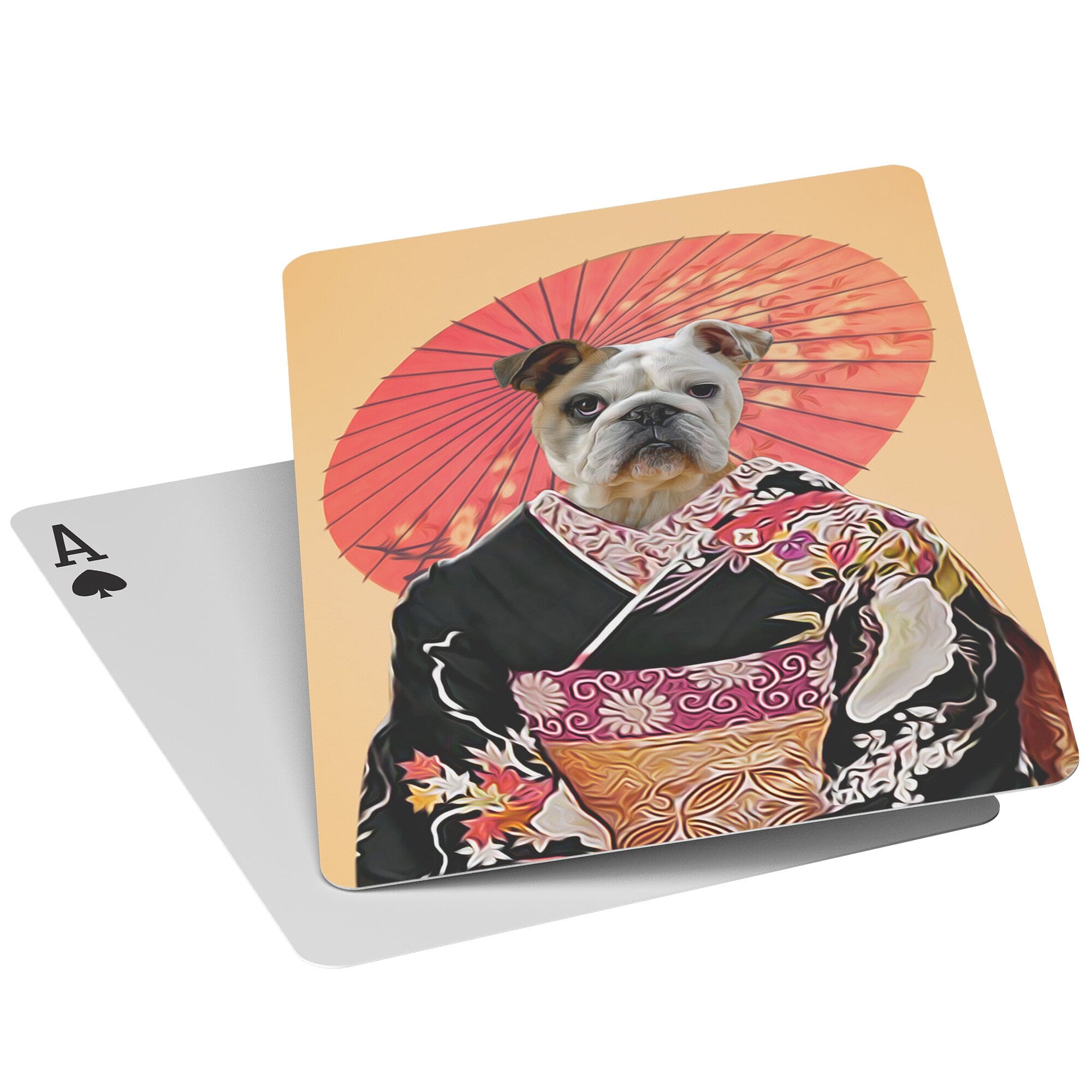 &#39;Memoirs of a Doggeisha&#39; Personalized Pet Playing Cards