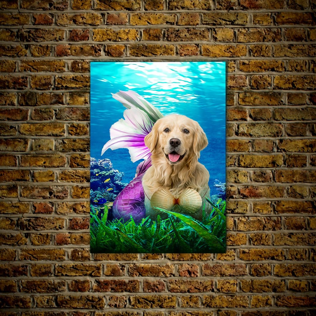 &#39;The Mermaid&#39; Personalized Pet Poster