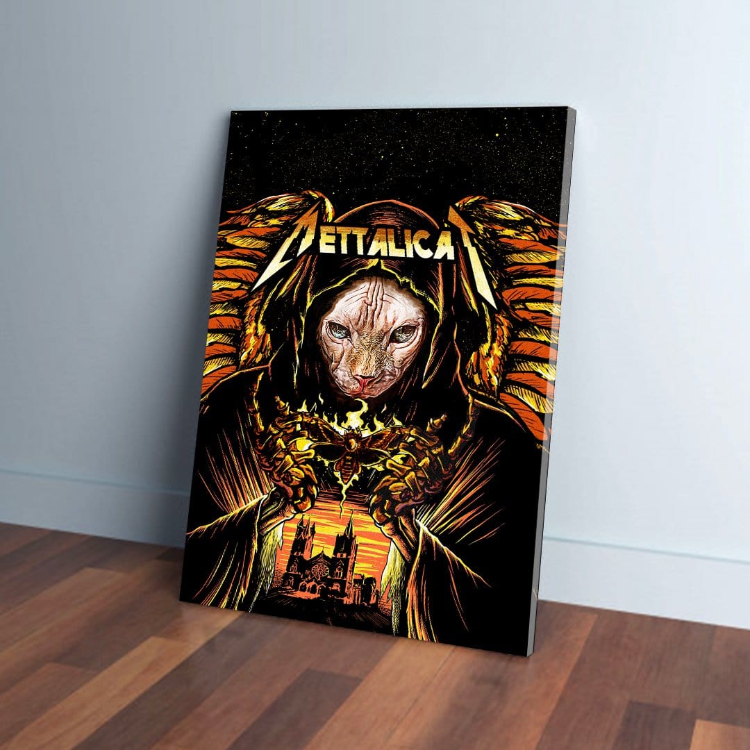 &#39;Mettalicat&#39; Personalized Pet Canvas
