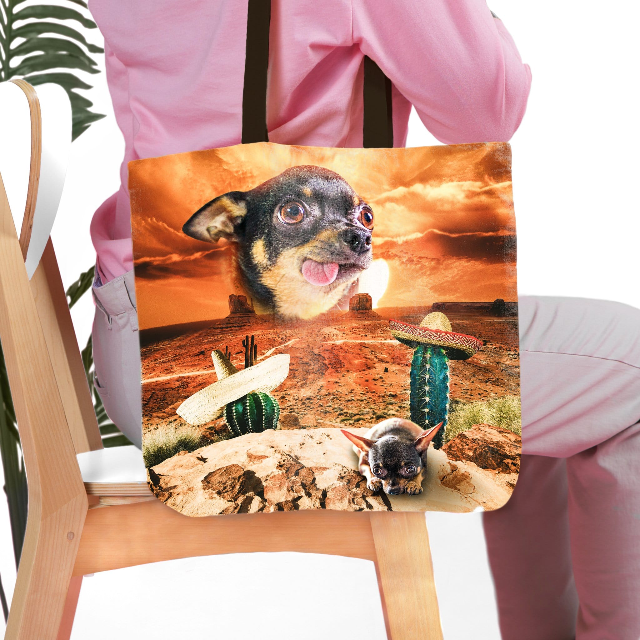 &#39;Mexican Desert&#39; Personalized Pet Tote Bag
