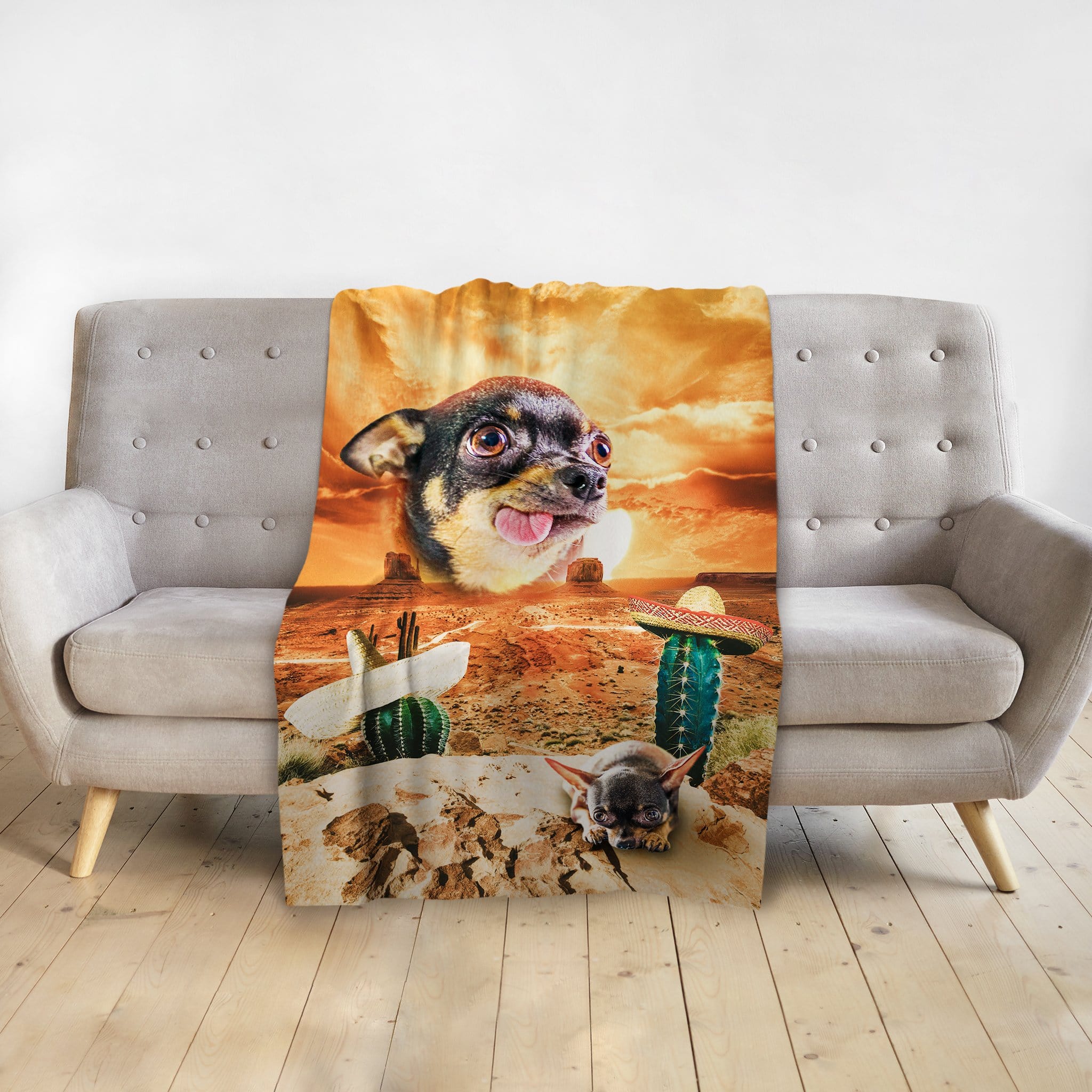 &#39;Mexican Desert&#39; Personalized Pet Blanket