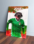 Lienzo personalizado para mascotas 'México Doggos Soccer'