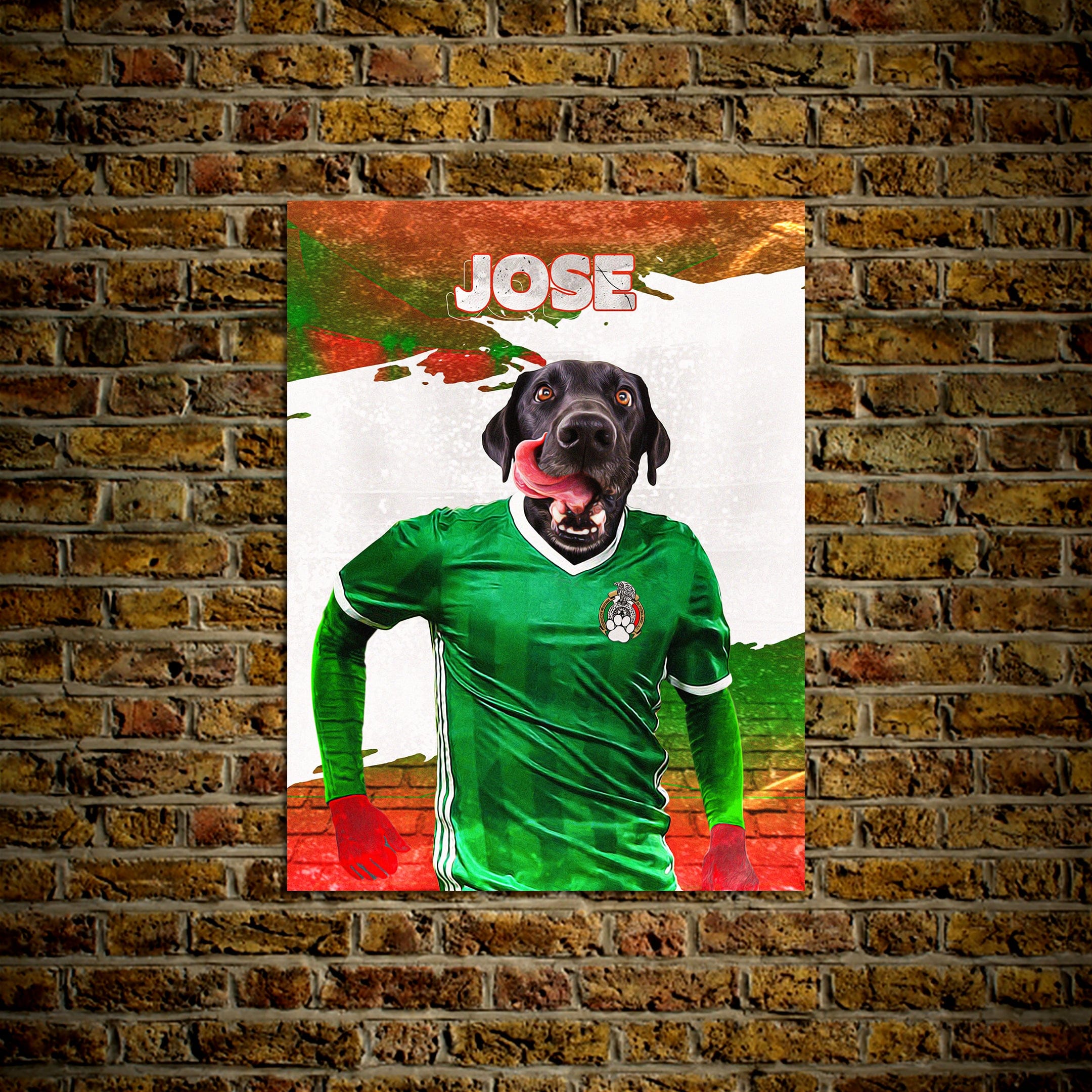 Póster Mascota personalizada &#39;México Doggos Soccer&#39;