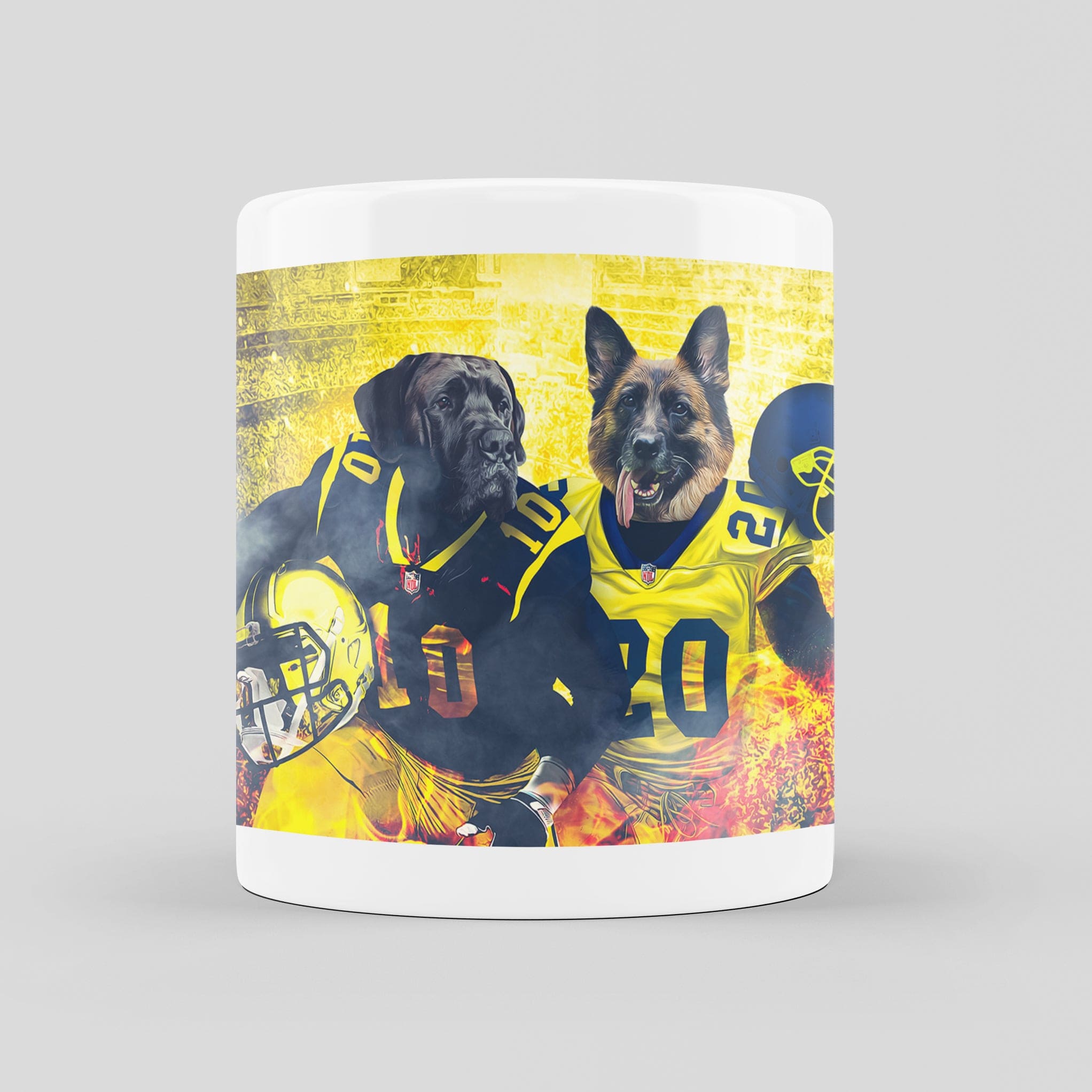 &#39;Michigan Doggos&#39; Personalized 2 Pet Mug