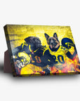'Michigan Doggos' Personalized 2 Pet Standing Canvas
