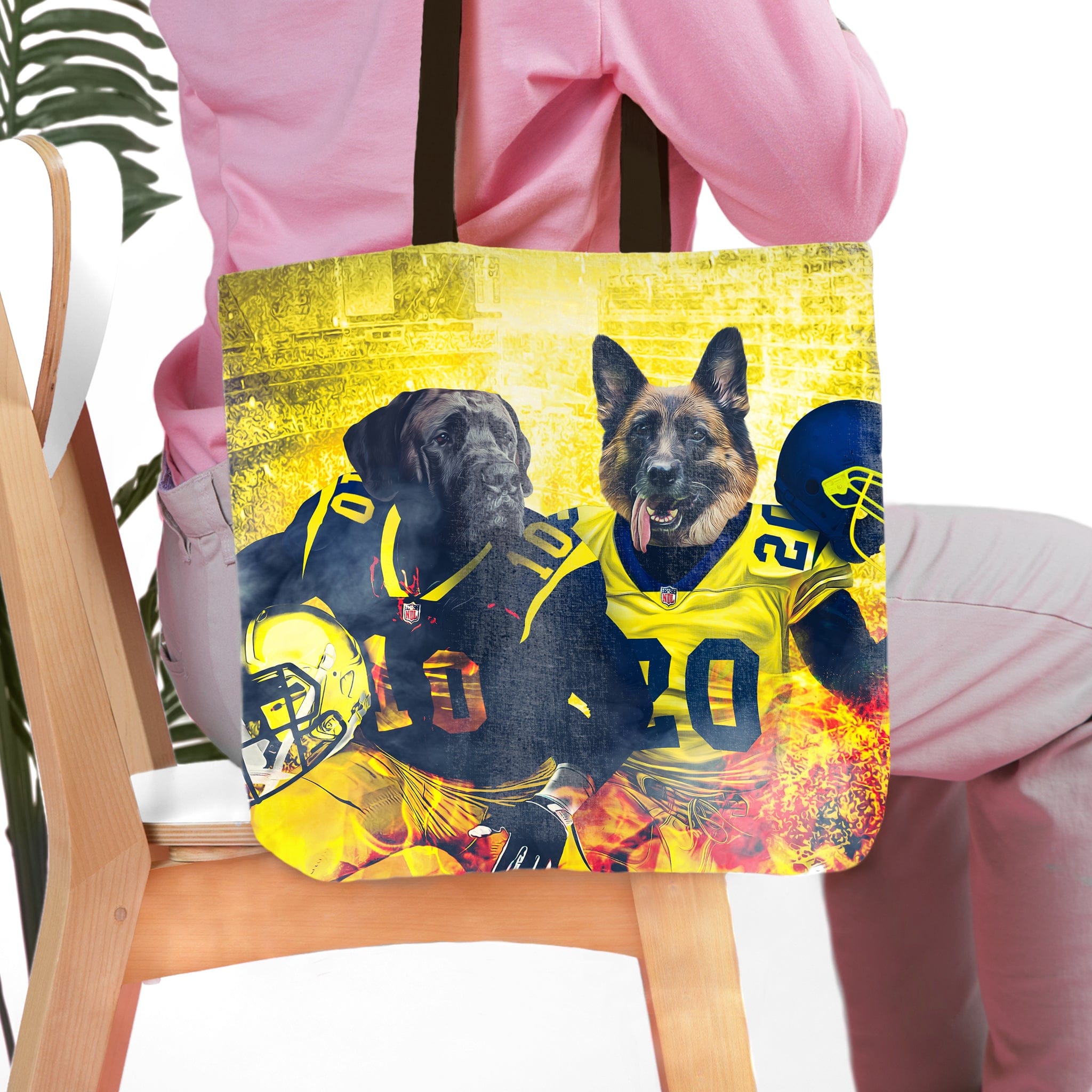 &#39;Michigan Doggos&#39; Personalized 2 Pet Tote Bag