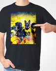 Camiseta personalizada para 2 mascotas 'Michigan Doggos'