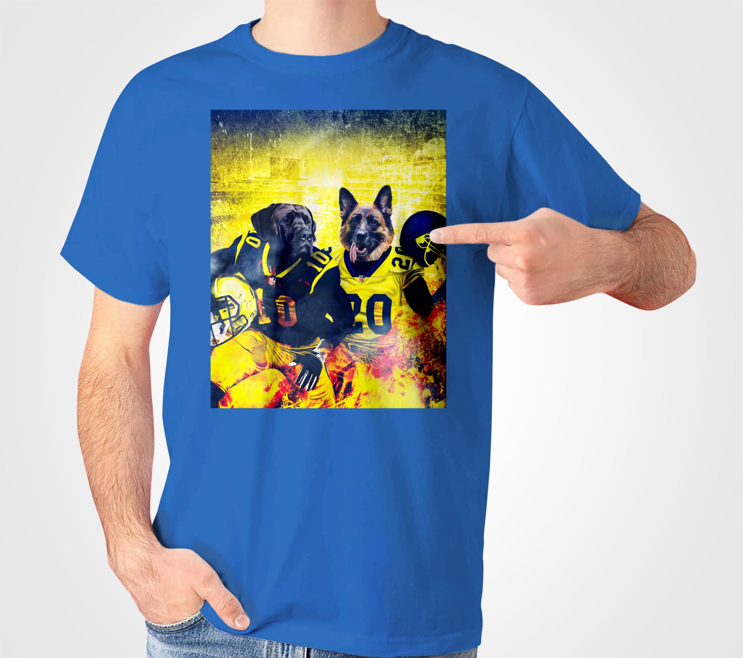 &#39;Michigan Doggos&#39; Personalized 2 Pet T-Shirt