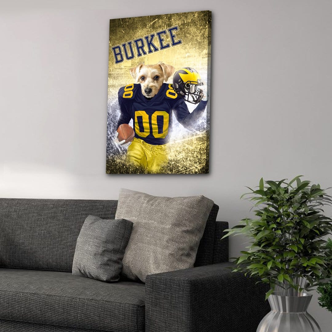 &#39;Michigan Doggos&#39; Personalized Pet Canvas