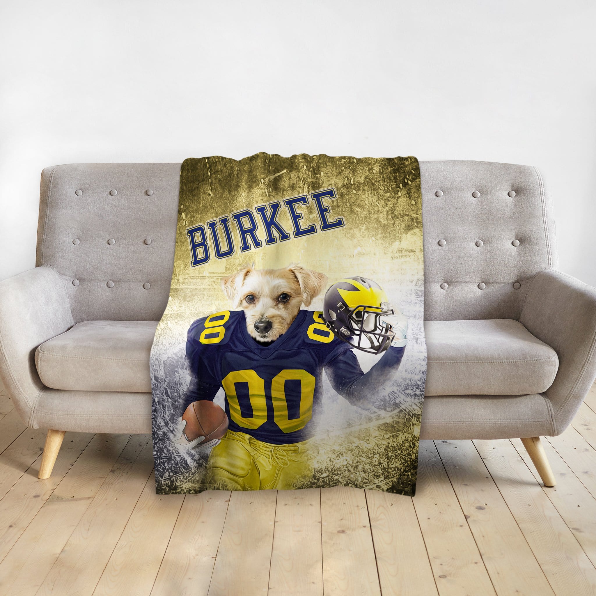 &#39;Michigan Doggos&#39; Personalized Pet Blanket