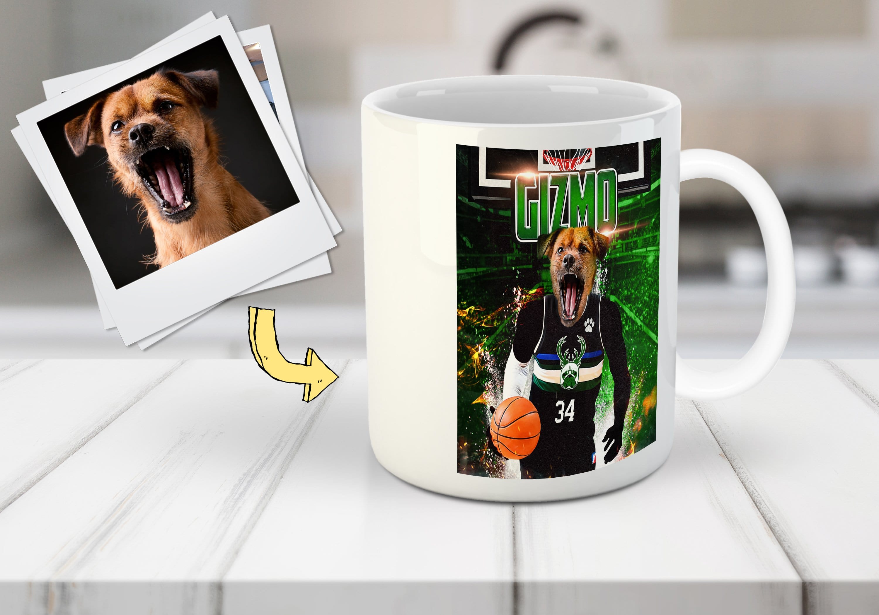 &#39;Milwaukee Pugs&#39; Personalized Pet Mug