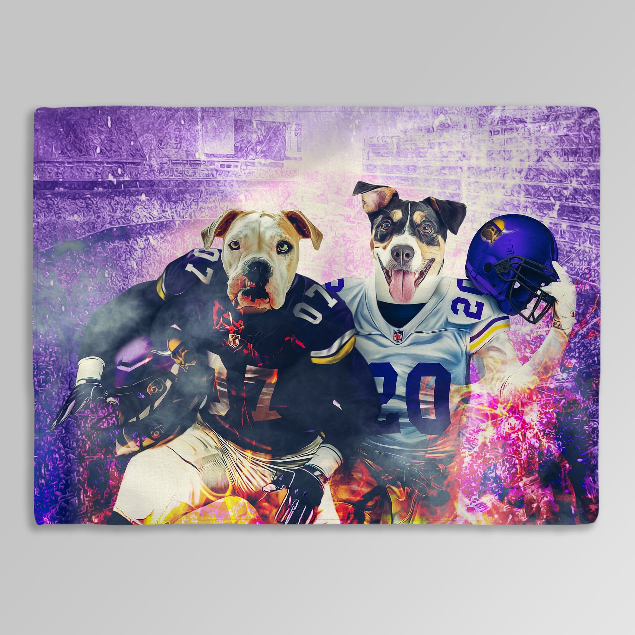&#39;Minnesota Doggos&#39; Personalized 2 Pet Blanket