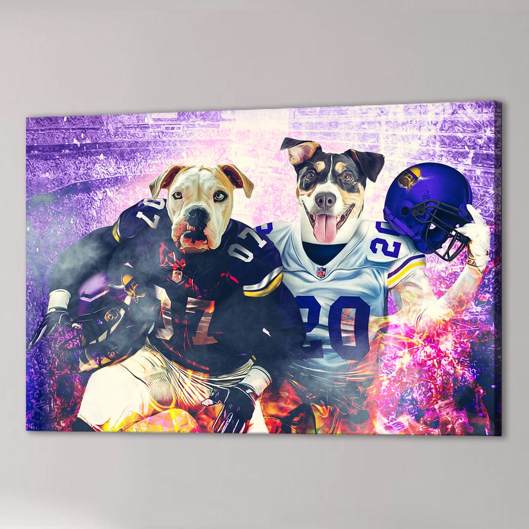 &#39;Minnesota Doggos&#39; Personalized 2 Pet Canvas