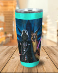 Vaso personalizado para 2 mascotas 'Darth Woofer &amp; Jedi-Doggo'