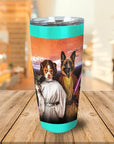 'Princess Leidown & Jedi-Doggo' Personalized 2 Pet Tumbler