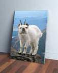 Lienzo personalizado para mascotas 'El Perro Cabra de la Montaña'