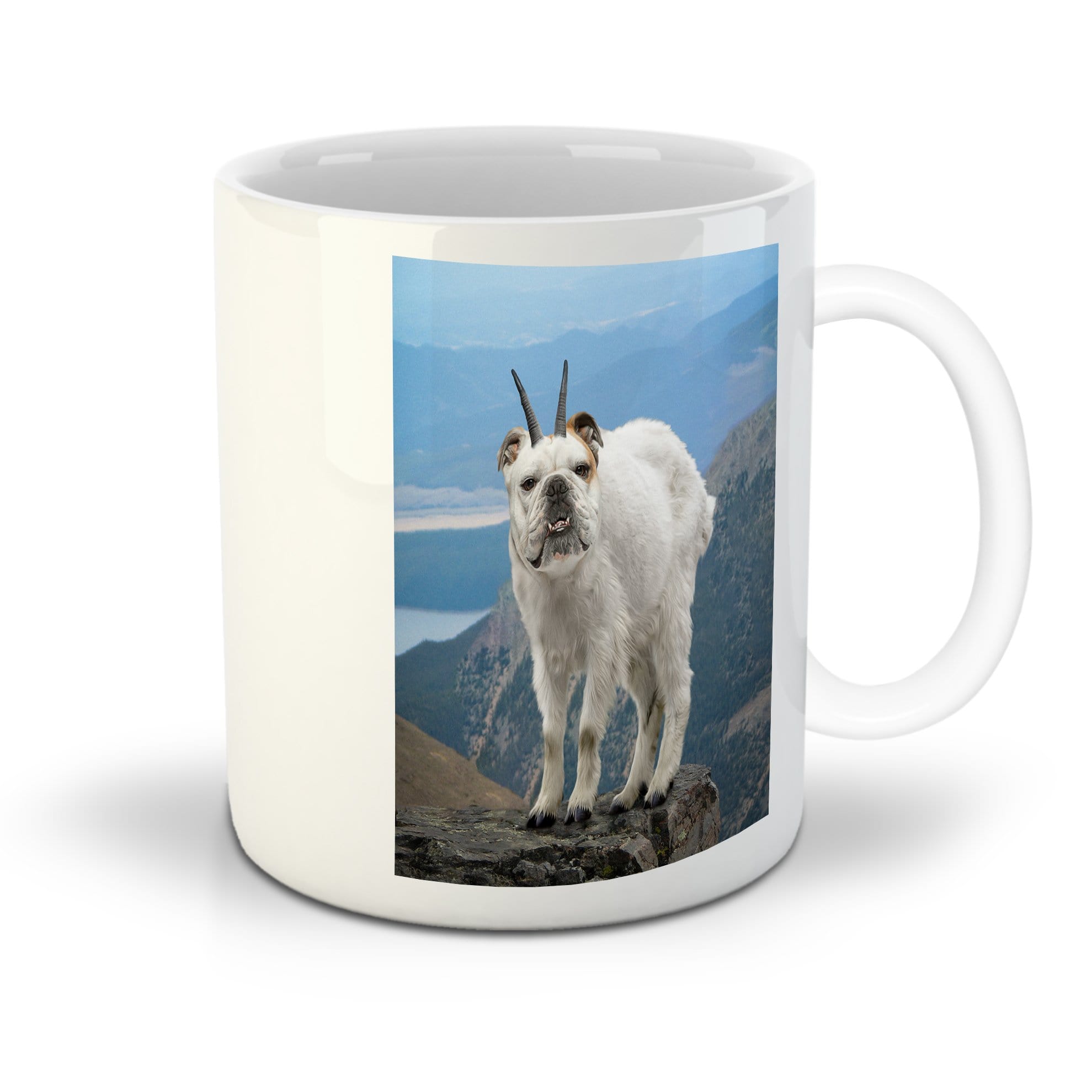 &#39;The Mountain Doggoat&#39; Personalized Pet Mug