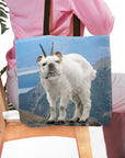 'Mountain Goat' Personalized Tote Bag