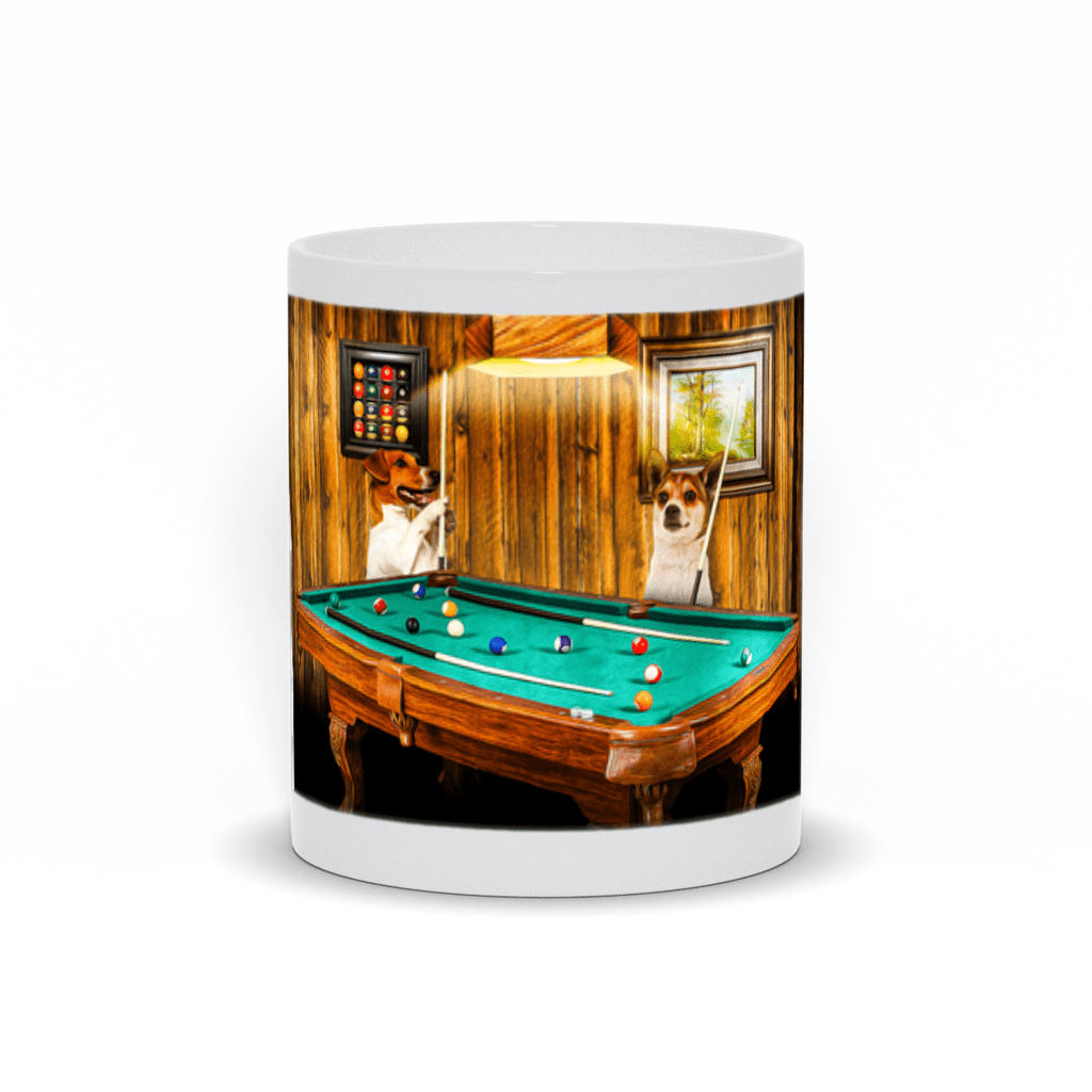 &#39;The Pool Players&#39; Personalized 2 Pet Mug