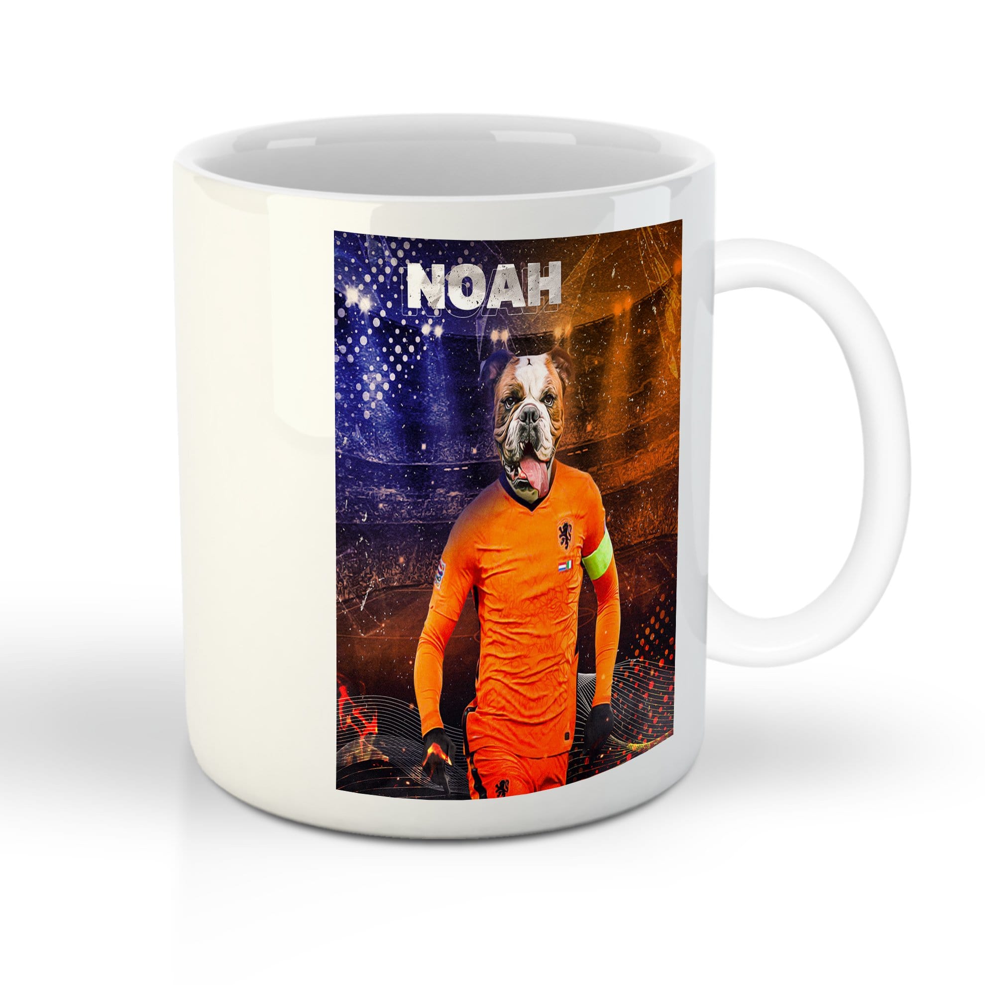 &#39;Holland Doggos Soccer&#39; Personalized Pet Mug