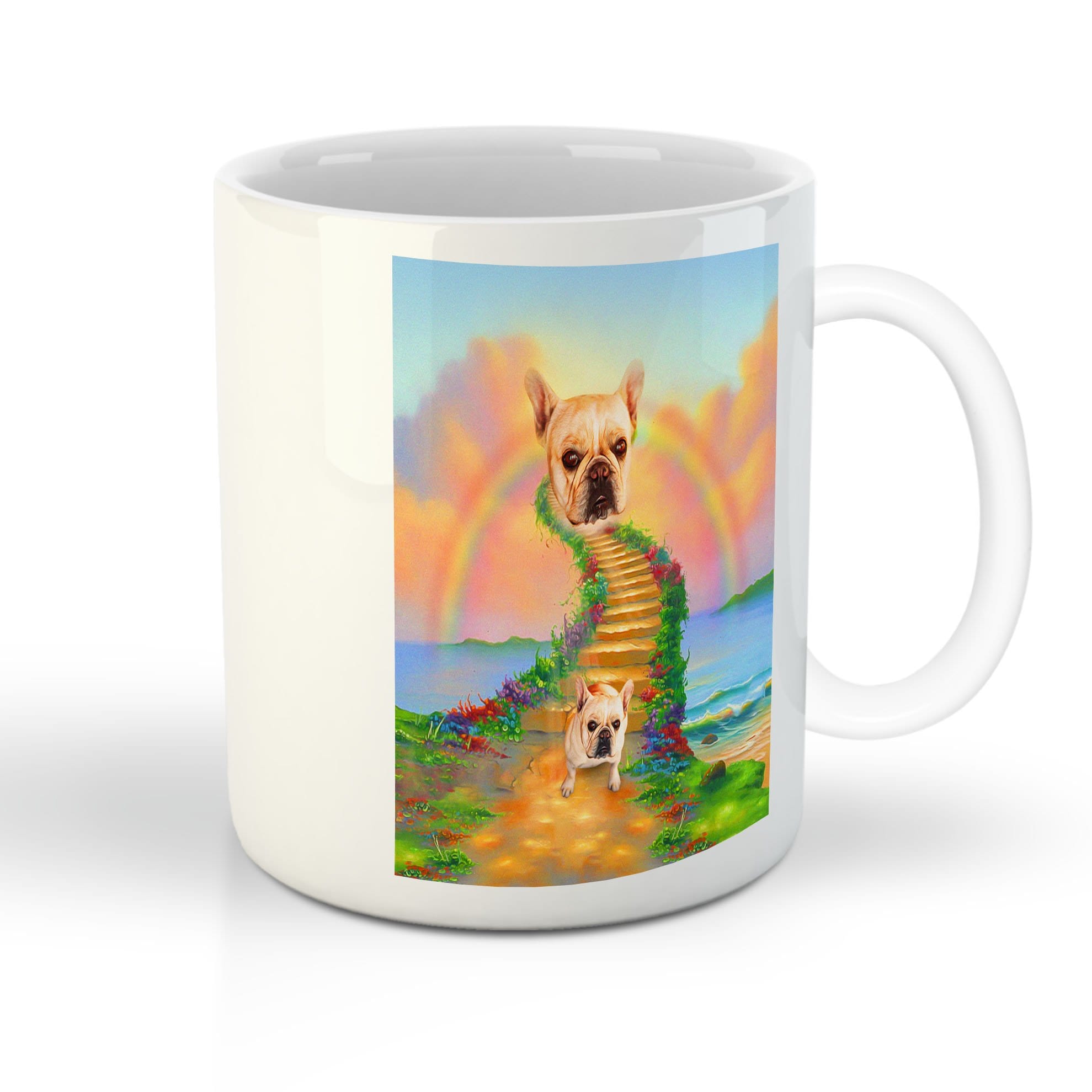 &#39;The Rainbow Bridge&#39; Personalized Pet Mug