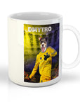 Taza personalizada para mascotas 'Ucrania Doggos Euro Football'