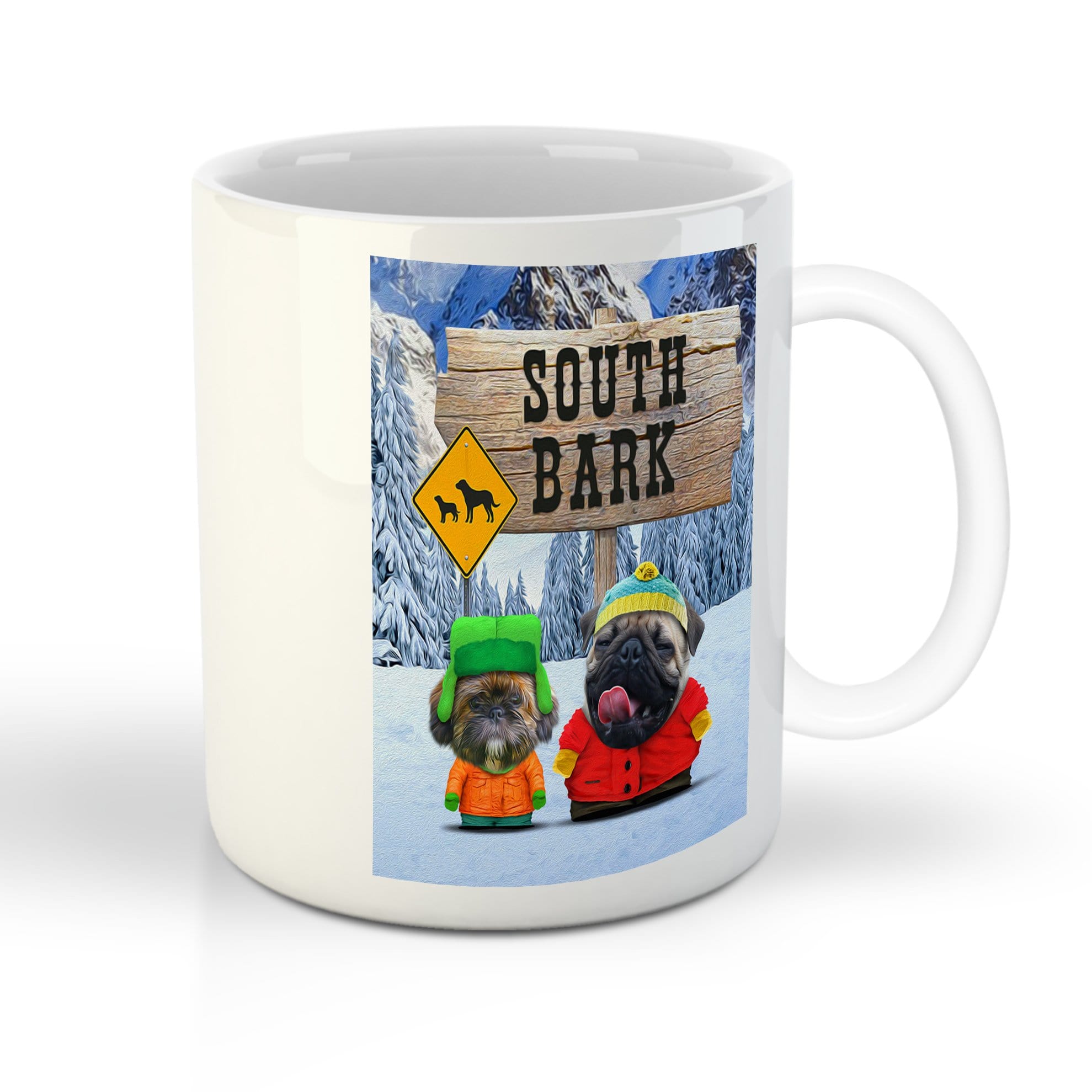 &#39;South Bark&#39; Personalized 2 Pet Mug