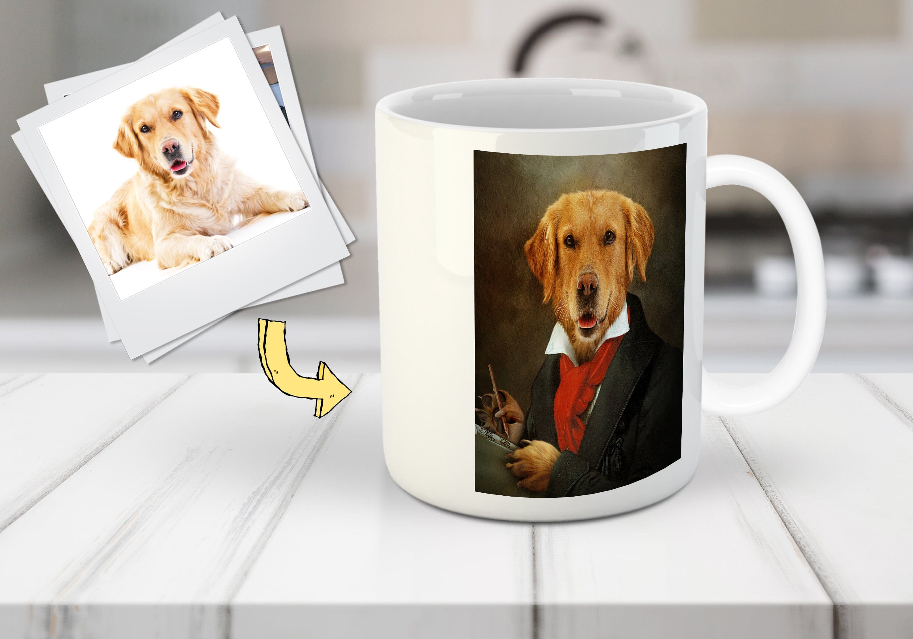 &#39;Dogghoven&#39; Personalized Pet Mug