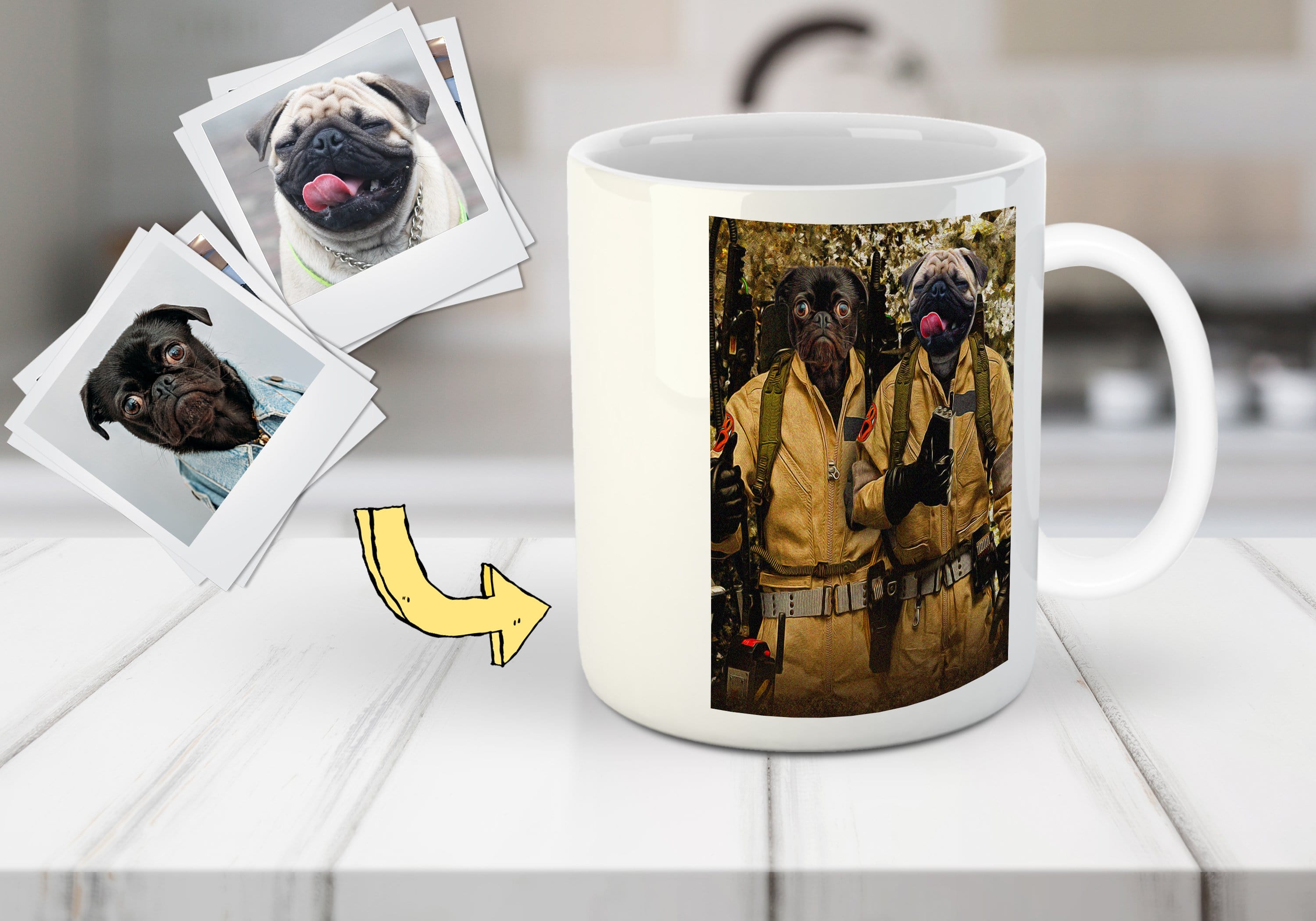 &#39;Dog Busters&#39; Personalized 2 Pet Mug