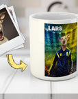Taza personalizada para mascotas 'Sweden Doggos Soccer'