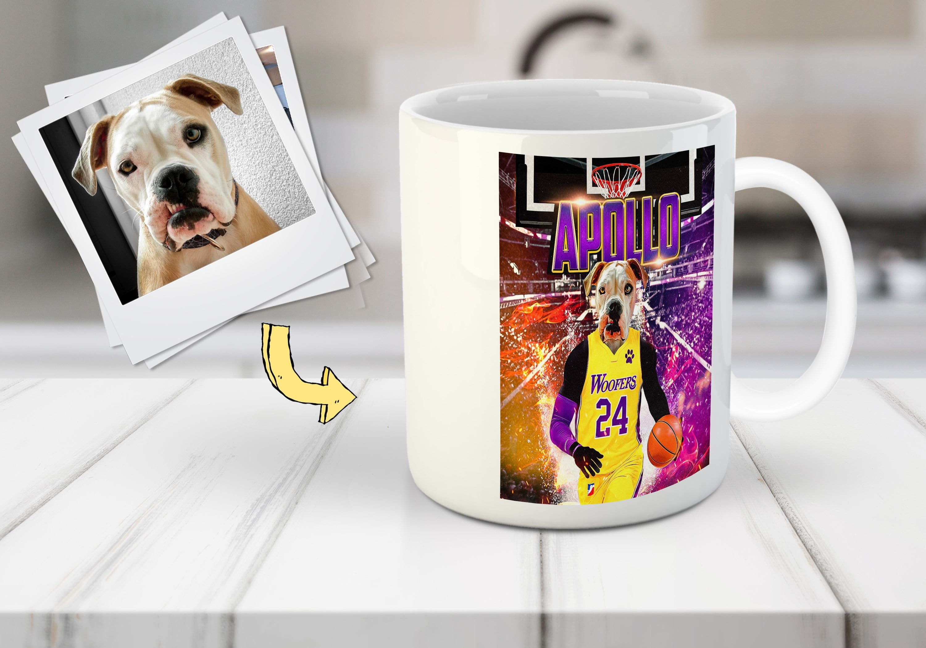 'Los Angeles Woofers' Personalized Pet Mug