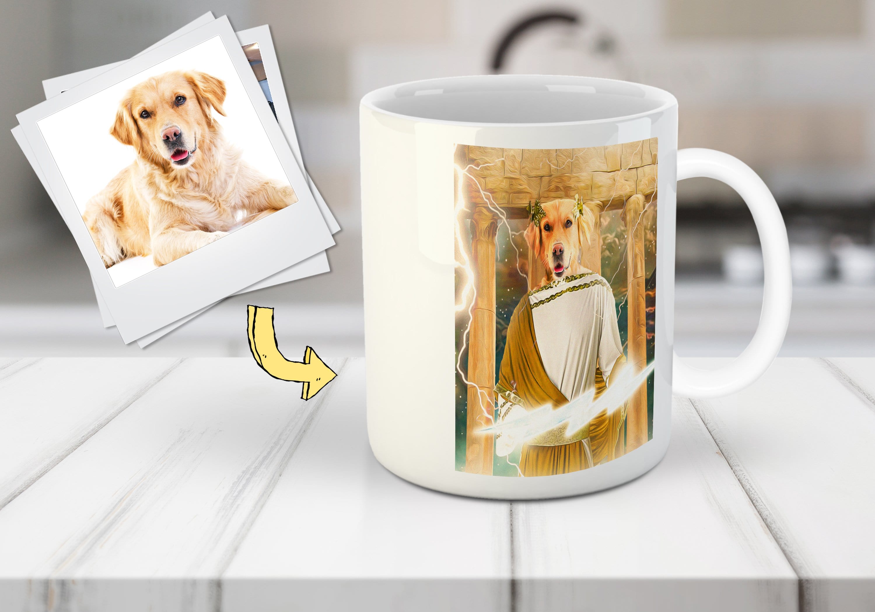 &#39;Zues Doggo&#39; Personalized Pet Mug