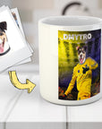 Taza personalizada para mascotas 'Ucrania Doggos Euro Football'