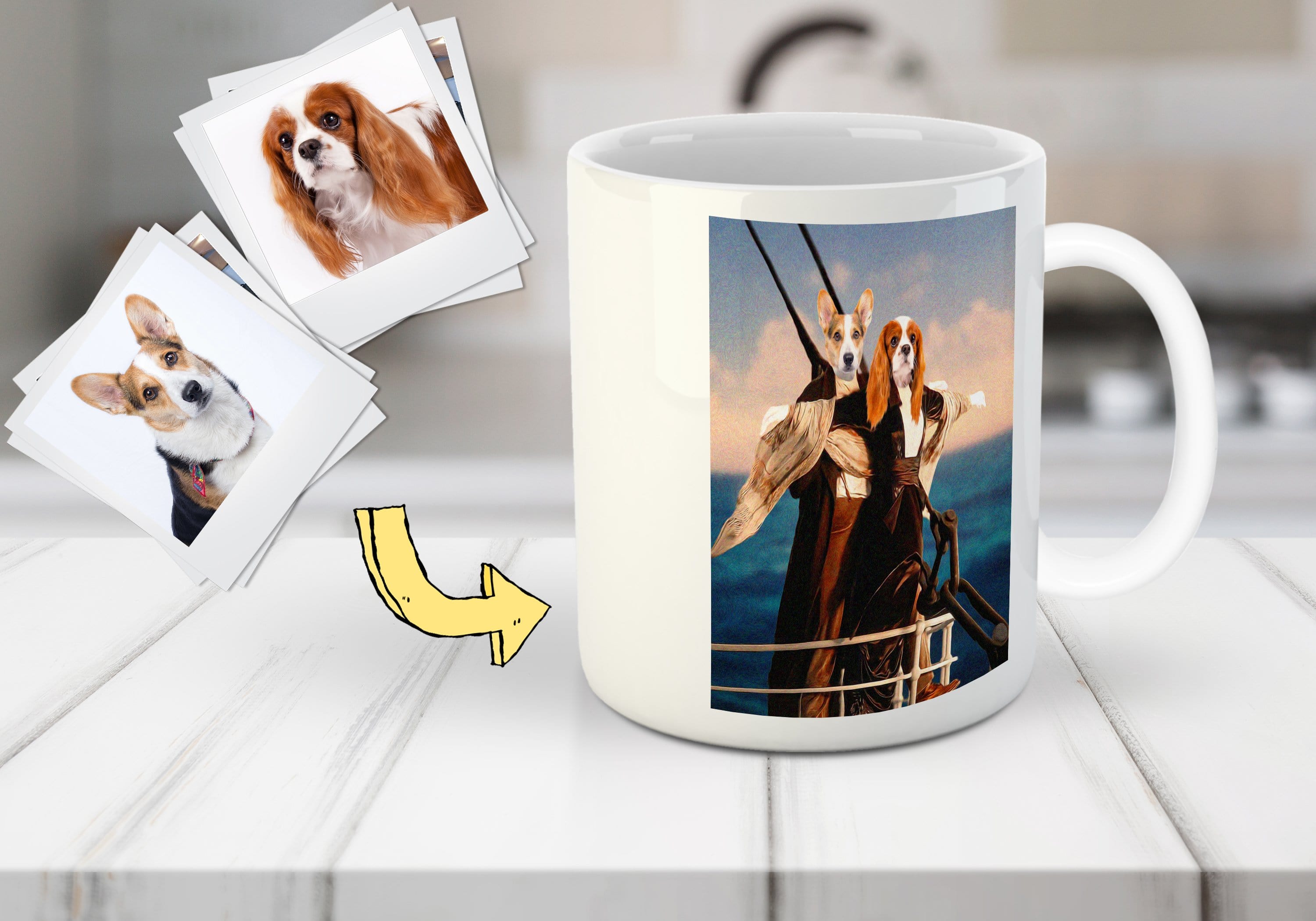 &#39;Titanic Doggos&#39; Custom 2 Pet Mug