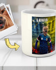 Taza personalizada para mascotas 'Scotland Doggos Soccer'
