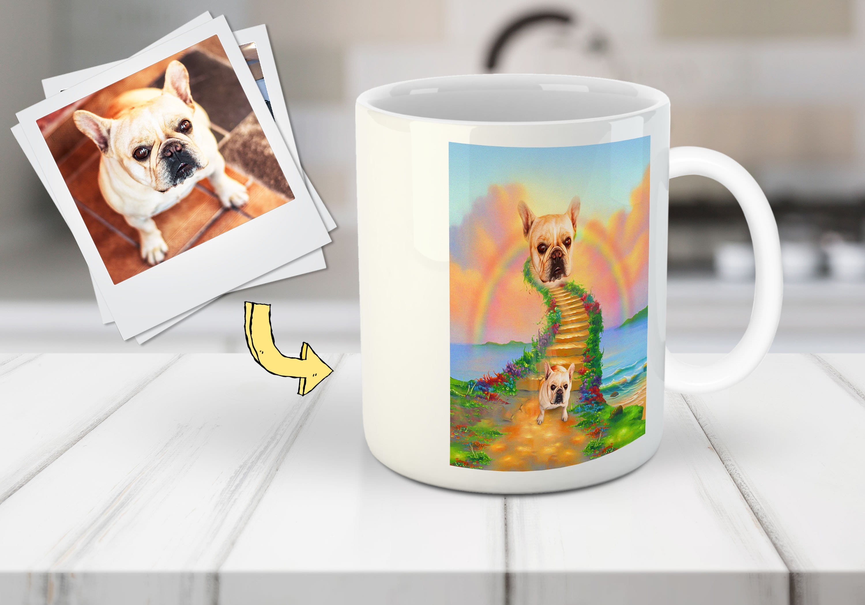 &#39;The Rainbow Bridge&#39; Personalized Pet Mug