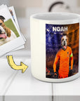 Taza personalizada para mascotas 'Holland Doggos Soccer'