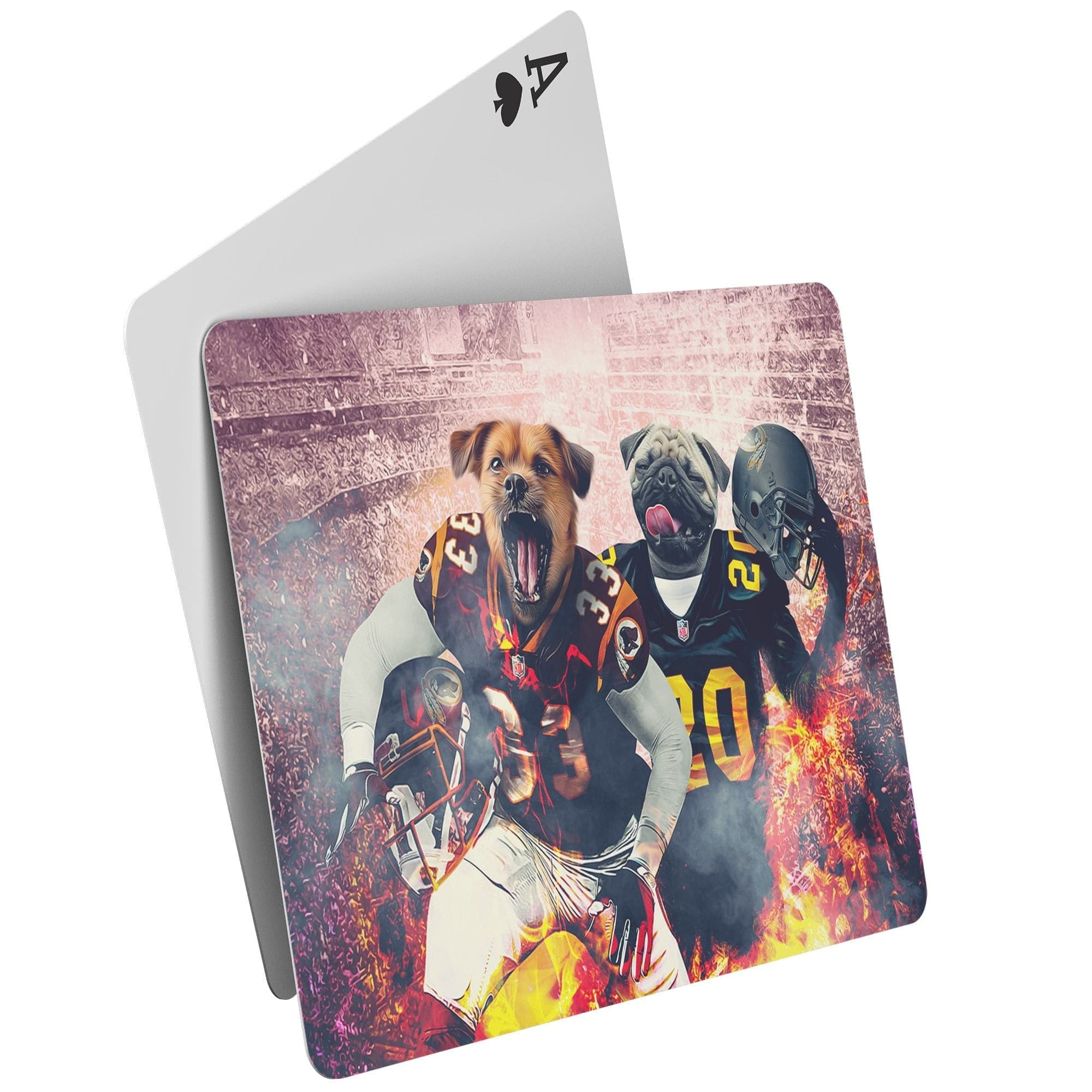 &#39;Washington Doggos&#39; Personalized 2 Pet Playing Cards