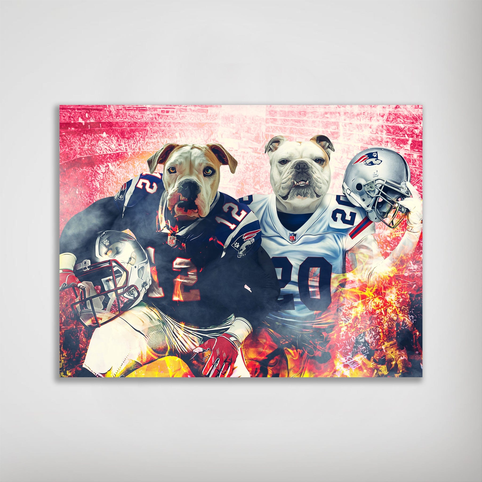 &#39;New England Doggos&#39; Personalized 2 Pet Poster