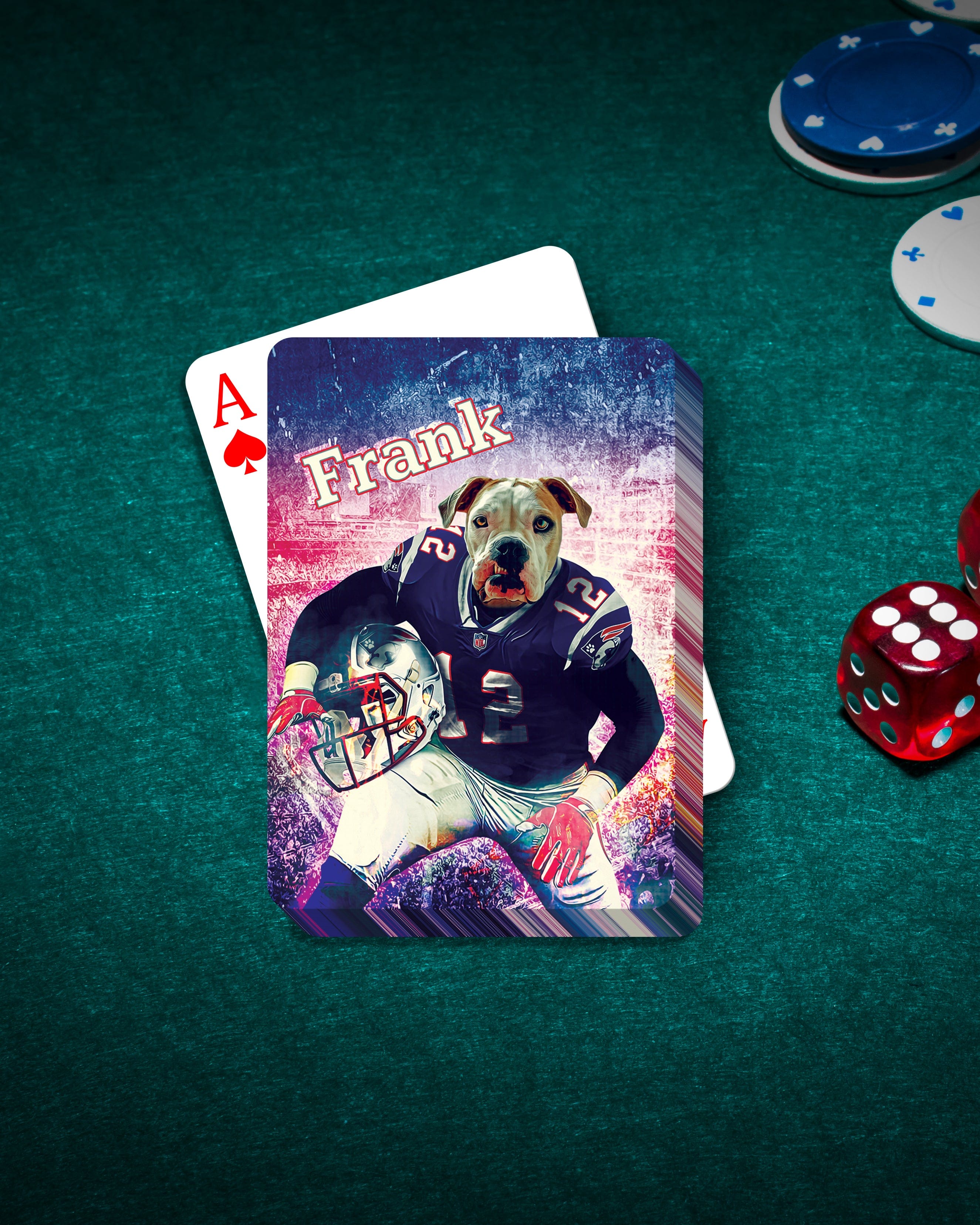 &#39;New England Doggos&#39; Personalized Pet Playing Cards