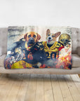 'New Orleans Doggos' Personalized 2 Pet Blanket