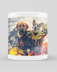 Taza personalizada para 2 mascotas 'New Orleans Doggos'