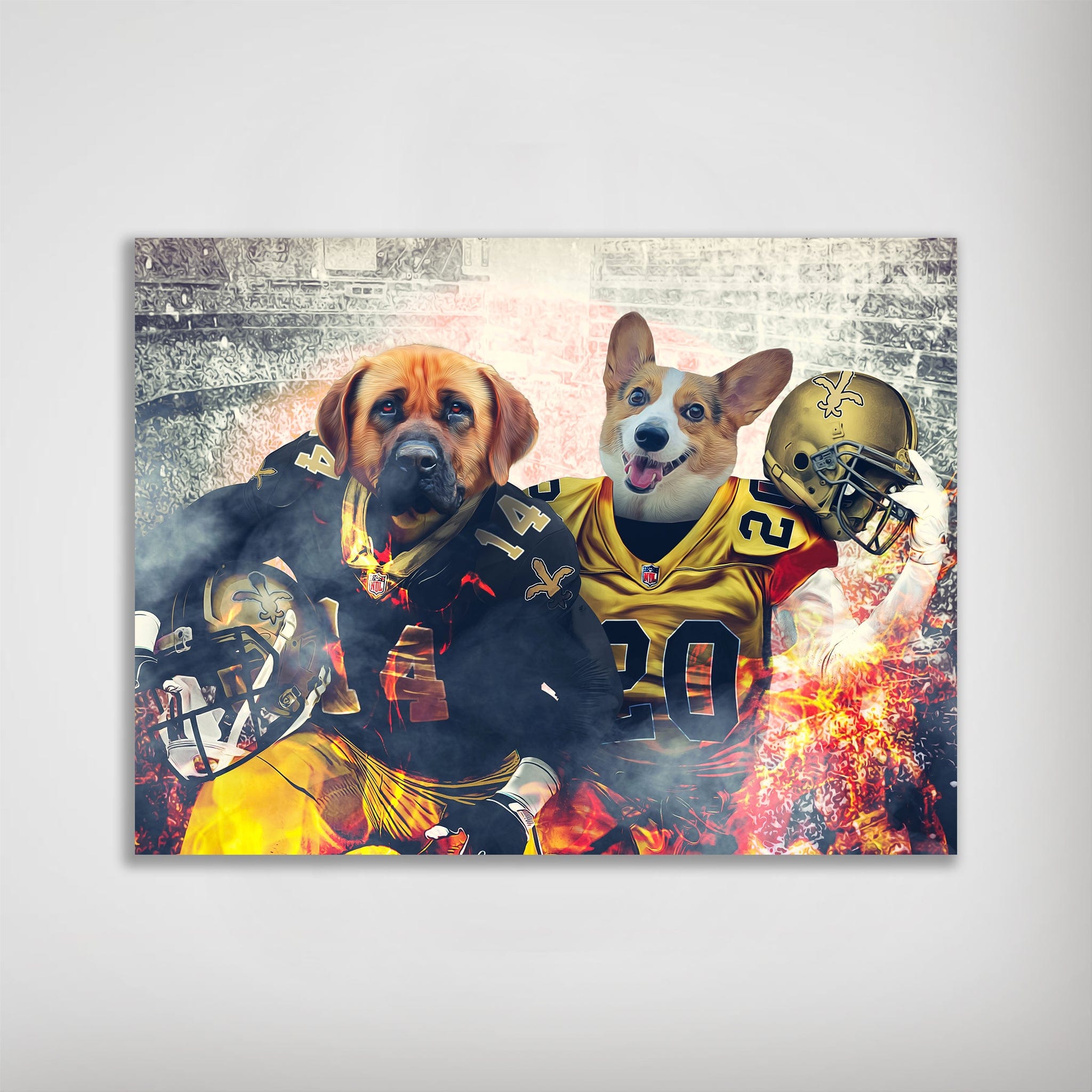 &#39;New Orleans Doggos&#39; Personalized 2 Pet Poster