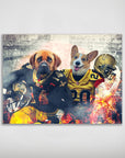 Póster Personalizado para 2 mascotas 'New Orleans Doggos'