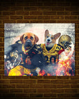 Póster Personalizado para 2 mascotas 'New Orleans Doggos'
